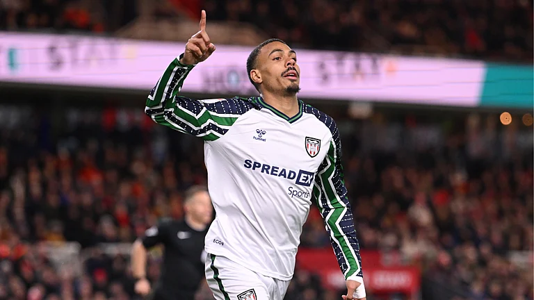 Wilson Isidor celebrates his goal against Middlesbrough - null