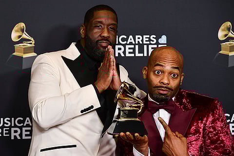 Adam Blackstone, left, and Brandon Victor Dixon