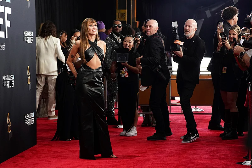 67th Annual Grammy Awards 2025 Celebs Arrivals: Celebrity fashion pics_Miley Cyrus