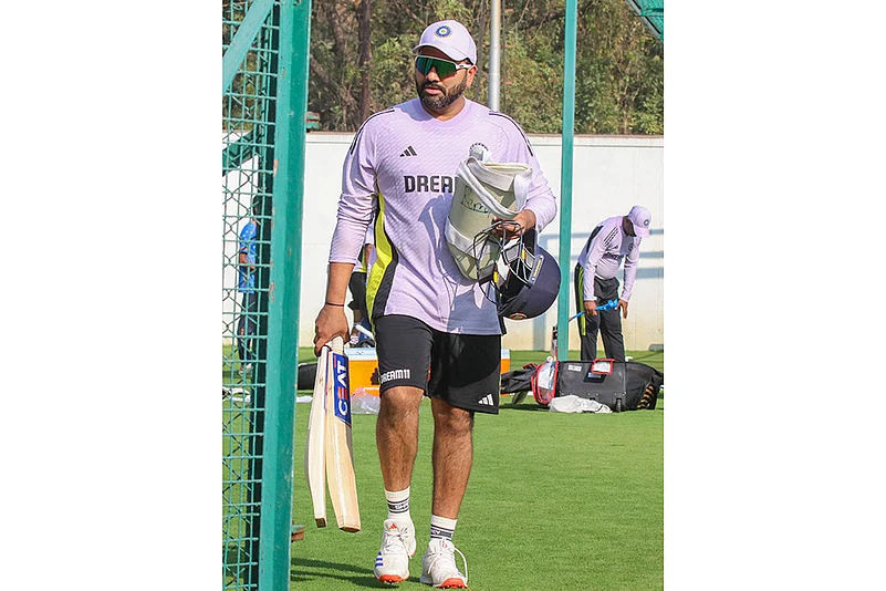 India and England ODI cricket Team India at practice sessionRohit Sharma