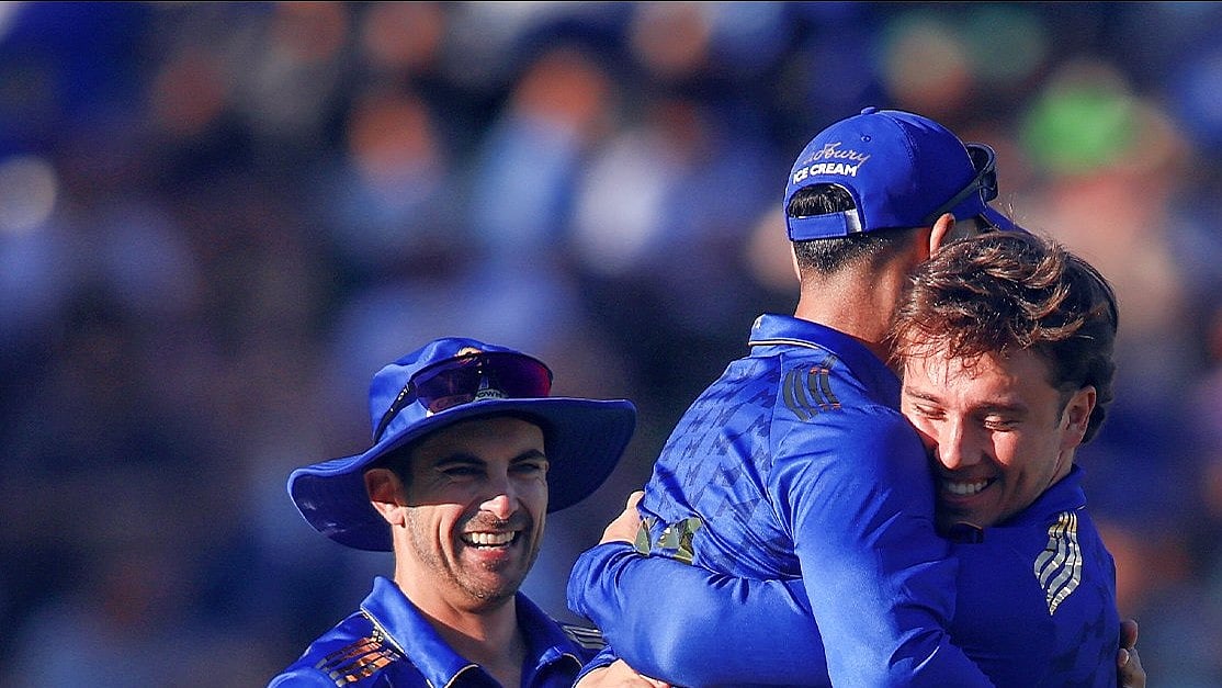 Photo: X | MI Cape Town : MI Cape Town players during a celebration in the SA20 2025.