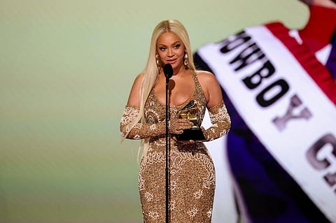 Beyonce at the 65th Annual Grammy Awards