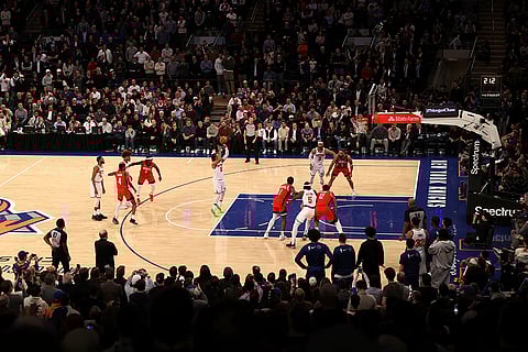 NBA 2024-25: Knicks' Jalen Brunson shoots a free throw