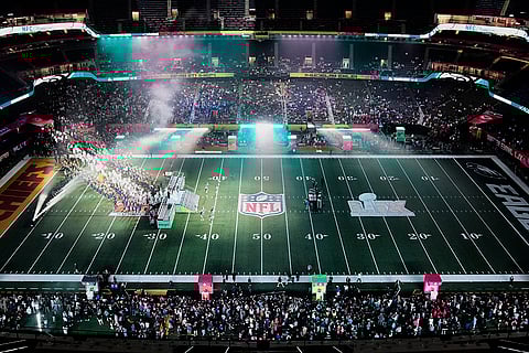 Super Bowl LIX Opening Night: Philadelphia Eagles players enter the stadium