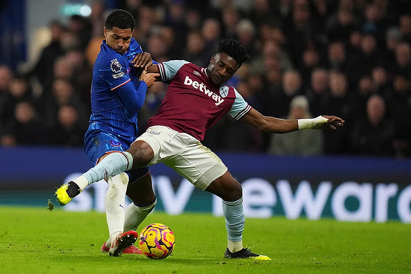 English Premier League soccer Chelsea vs West Ham United match pics: Mohammed Kudus