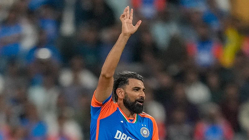 Indias Mohammed Shami successfully appeals for the wickets. AP Photo