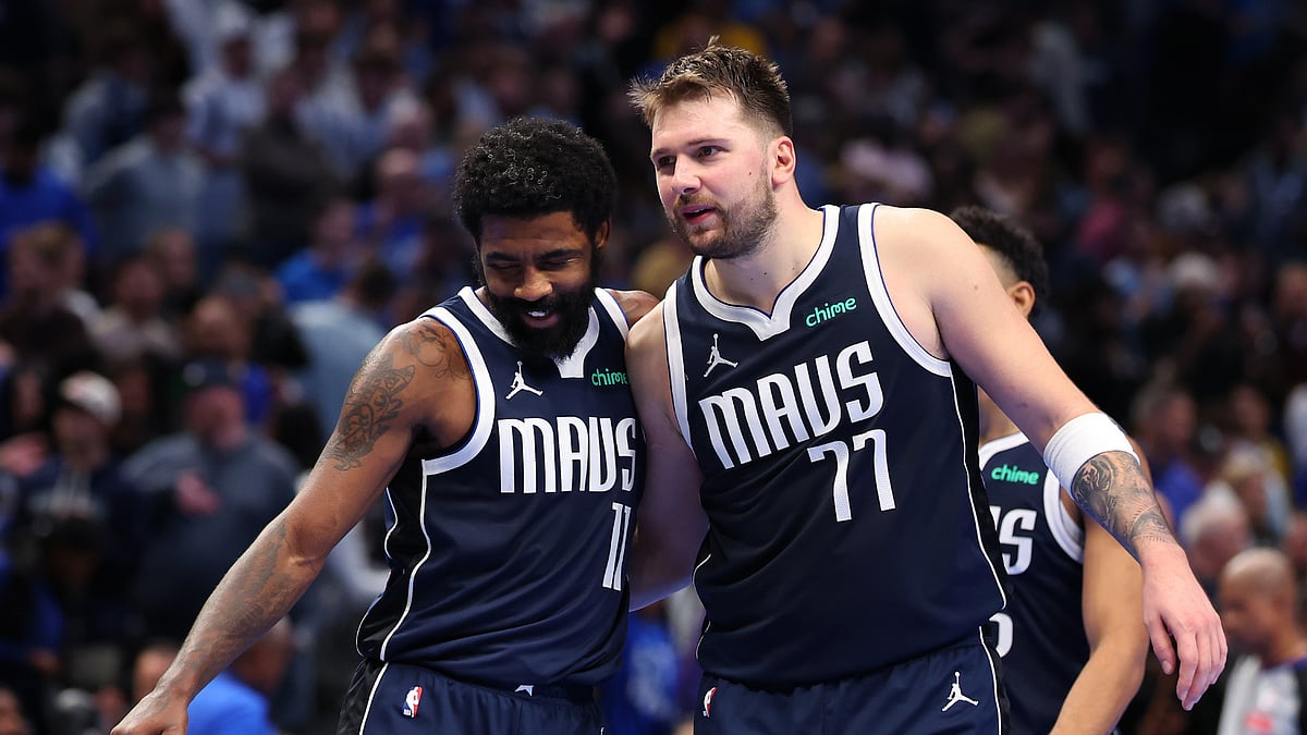 Luka Doncic and Kyrie Irving during their time at the Dallas Mavericks