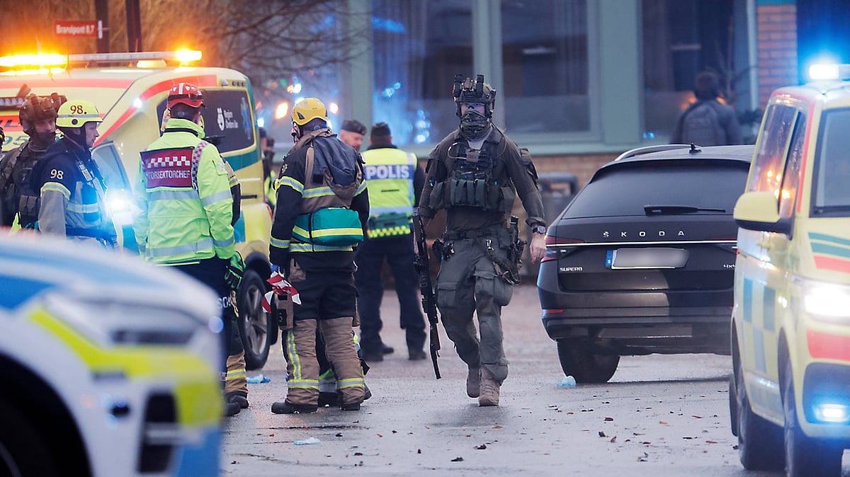 Emergency services deployed at Swedens Risbergska School after mass shooting 