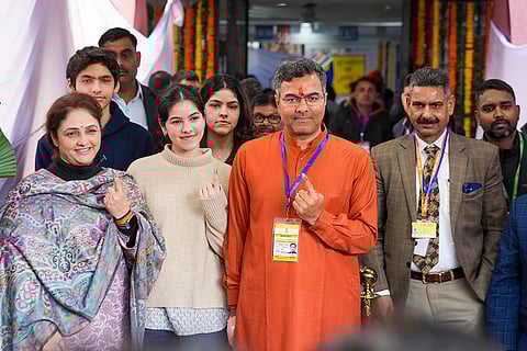 Delhi polls: Parvesh Verma casts vote
