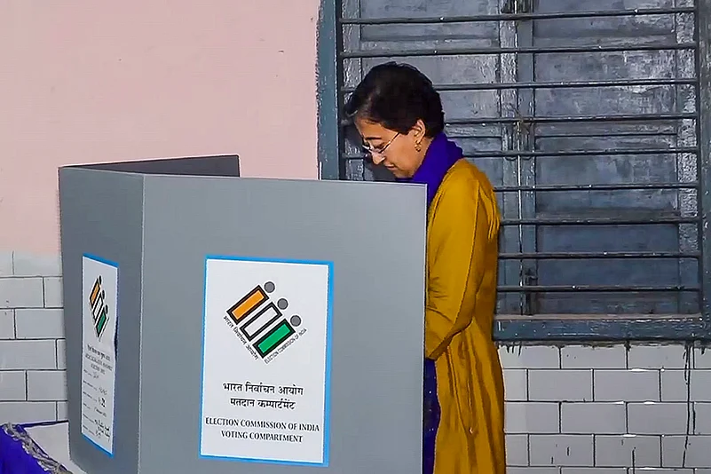 Delhi polls 2025 Atishi casts vote