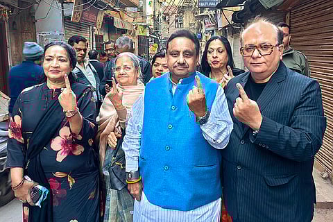 Delhi polls: Praveen Khandelwal casts vote