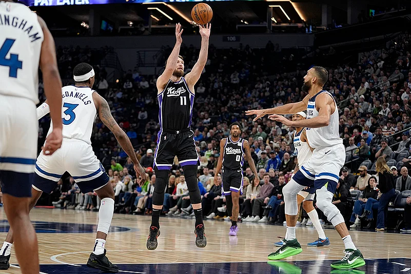 NBA basketball game Sacramento Kings vs Minnesota Timberwolves: Domantas Sabonis