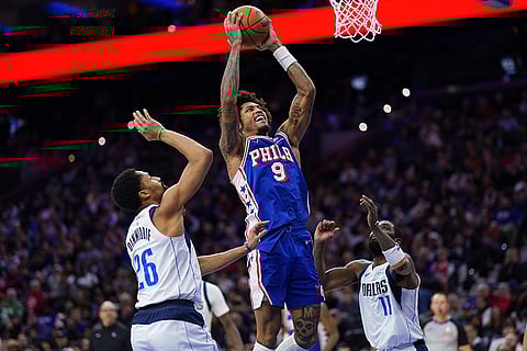 NBA 2024-25: 76ers' Kelly Oubre Jr. (9) goes up for a shot