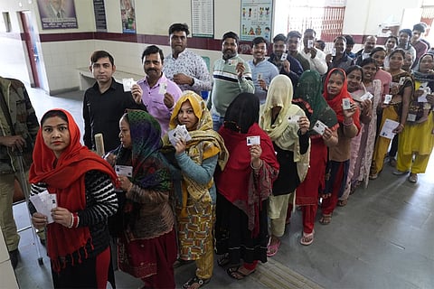 Delhi polls: People cast vote in Trilokpuri