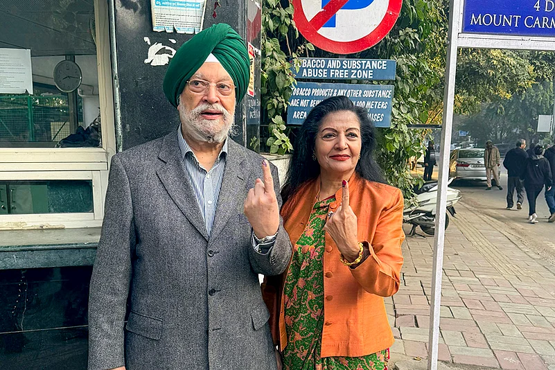 Delhi polls 2025: Hardeep Puri casts vote