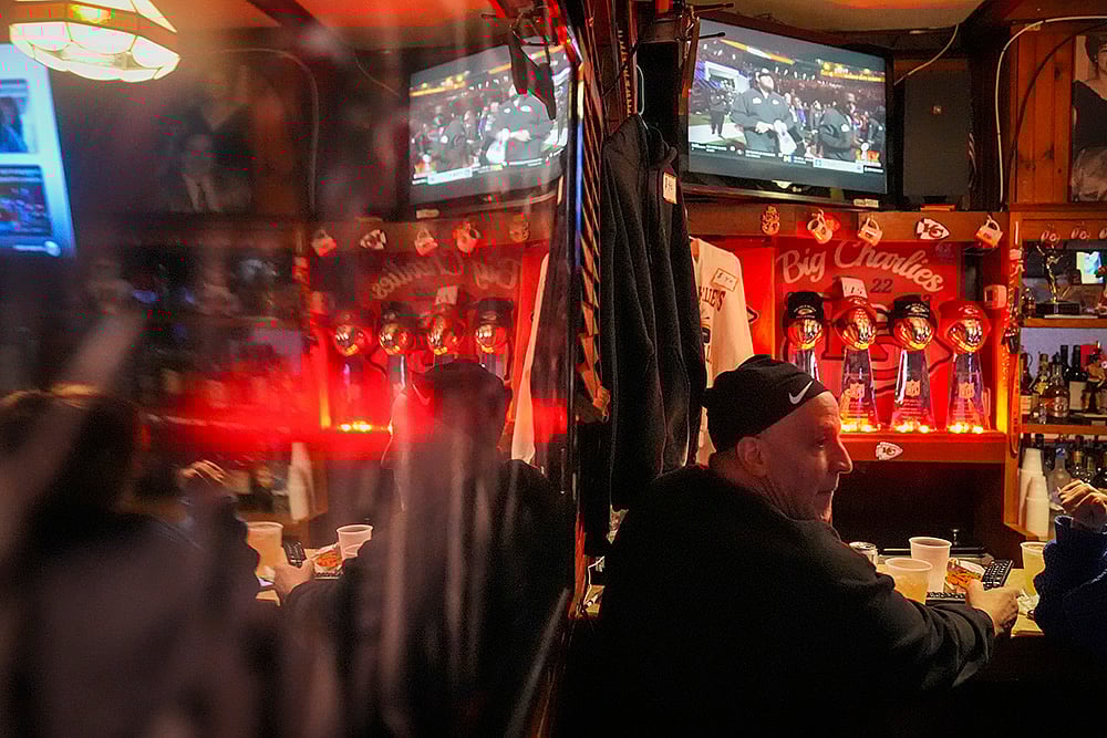 | Photo: AP/Matt Rourke : Super Bowl 59: South Philadelphia Bar Supports Kansas City Chiefs