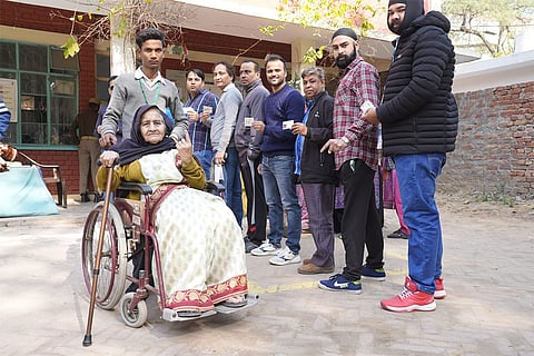 Delhi polls: People cast vote