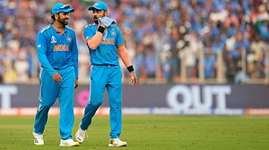 AP : File photo of Virat Kohli and Rohit Sharma representing India.