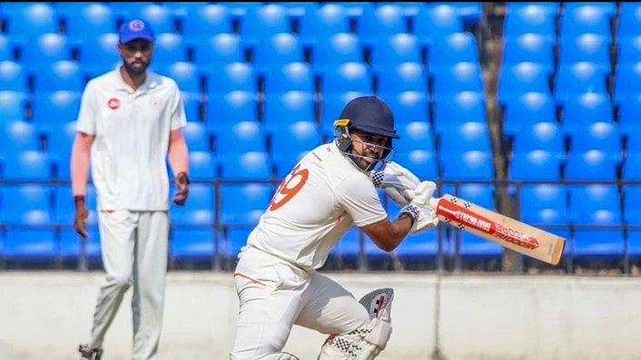 File photo of Karun Nair in action in Ranji Trophy for Vidarbha. - | Photo: X/BCCI Domestic