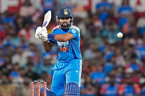 IND Vs ENG 1st ODI: India's Shreyas Iyer bats