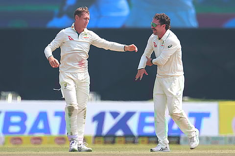 SL vs AUS 2nd Test Day 1: Australia's Travis Head celebrates the wicket of Sri Lanka's Kamindu Mendis