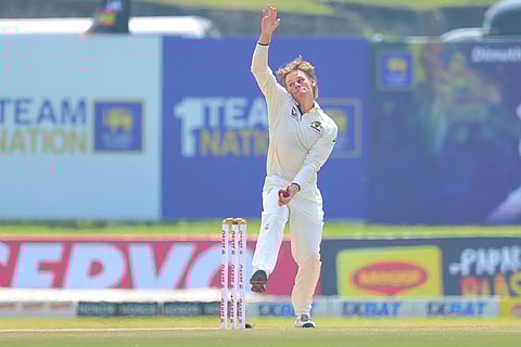 SL vs AUS 2nd Test Day 1: Australia's Cooper Connolly bowls a delivery