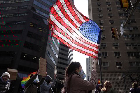 US Political Protest in Philadelphia
