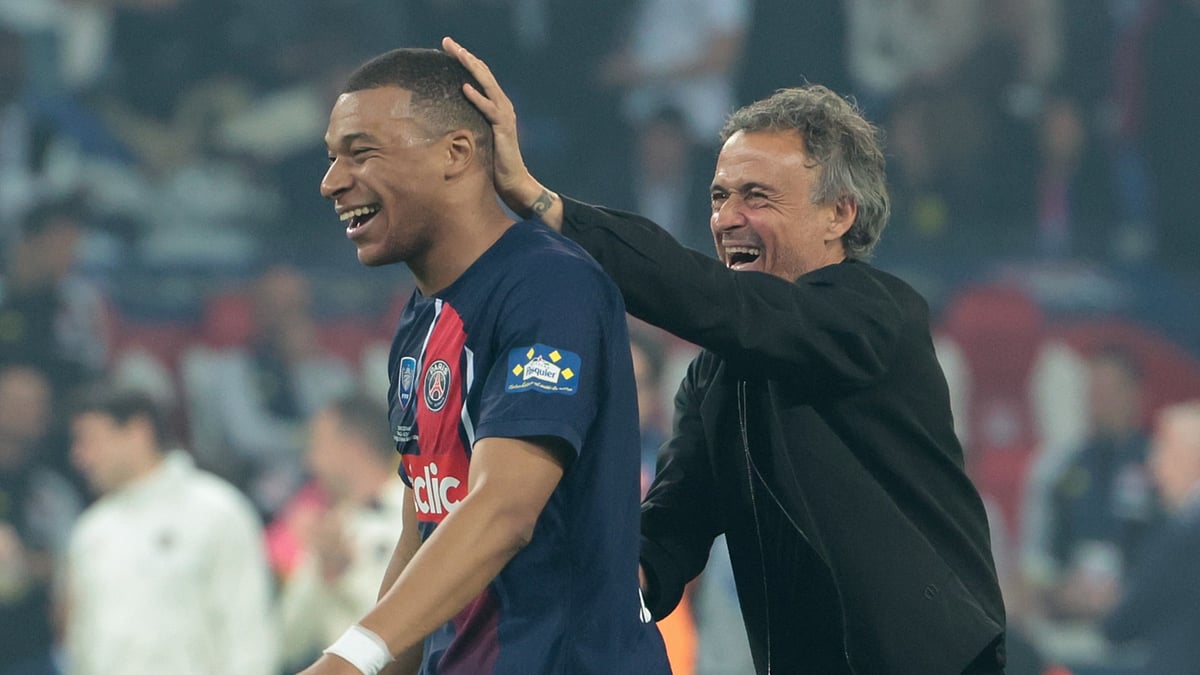 Kylian Mbappe and Luis Enrique