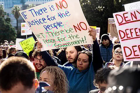 US Political Protest in Sacramento