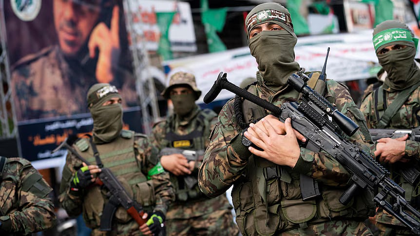 Hamas fighters in Gaza