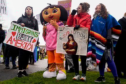 Protest against the Trump administration outside Washington State Capitol
