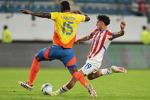 South American U-20 Championship Soccer Match:Paraguay vs Colombia