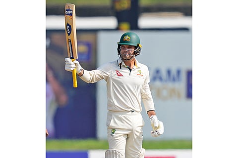 SL Vs AUS 2nd Test Day 2: Australia's Alex Carey celebrates his fifty runs
