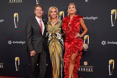 NFL Honors award show: Kansas City Chiefs owner Clark Hunt and family pose on the red carpet