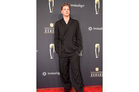 NFL Honors award show: Joe Burrow, of the Cincinnati Bengals, poses on the red carpet