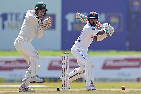 SL Vs AUS 2nd Test Day 2: Sri Lanka's Kusal Mendis plays a shot
