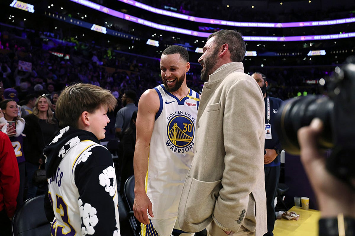 NBA Basketball Golden State Warriors vs Los Angeles Lakers game: Stephen Curry