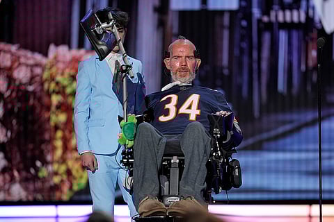 NFL Honors award show: Steve Gleason speaks during the NFL Honors award show