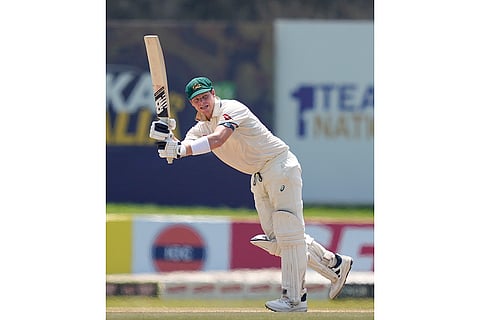 SL Vs AUS 2nd Test Day 2: Australia's Steven Smith plays a shot