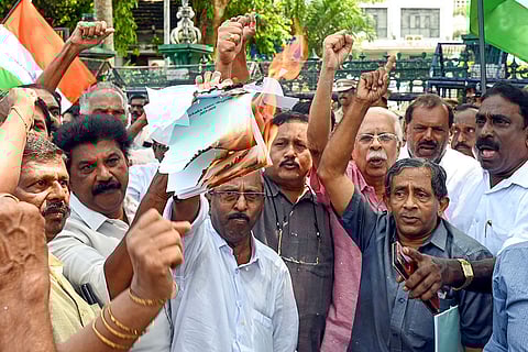 Protest against Kerala govt