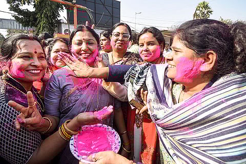 Delhi Polls 2025: BJP celebrations in Patna