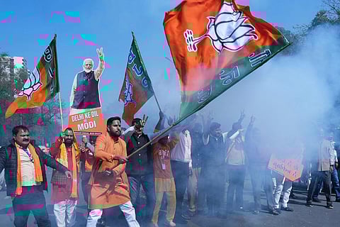 Delhi Polls 2025: BJP celebrations in Delhi