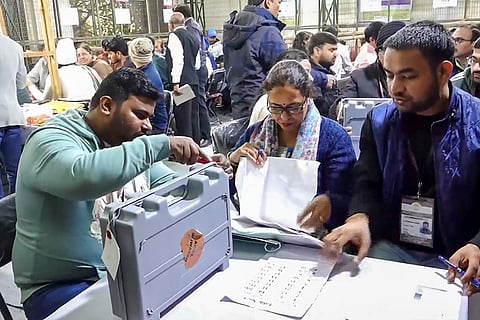 Poll officials begin counting of votes