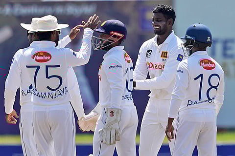 SL Vs AUS, 2nd Test Day 3: Sri Lanka's Nishan Peiris celebrates the wicket of Australia's Cooper Connolly