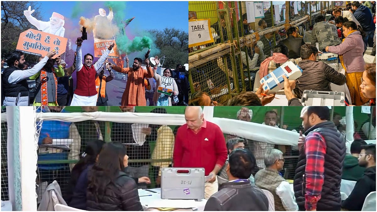 PTI : Delhi polls counting day: BJP celebrates as trends show major lead, Manish Sisodia concedes victory