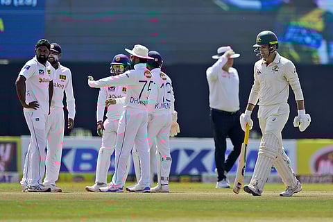 SL Vs AUS, 2nd Test Day 3: Australia's Alex Carey leaves the ground after losing his wicket