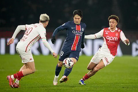 Ligue 1: Monaco's Aleksandr Golovin and Eliesse Ben Seghir challenge PSG's Lee Kang-in