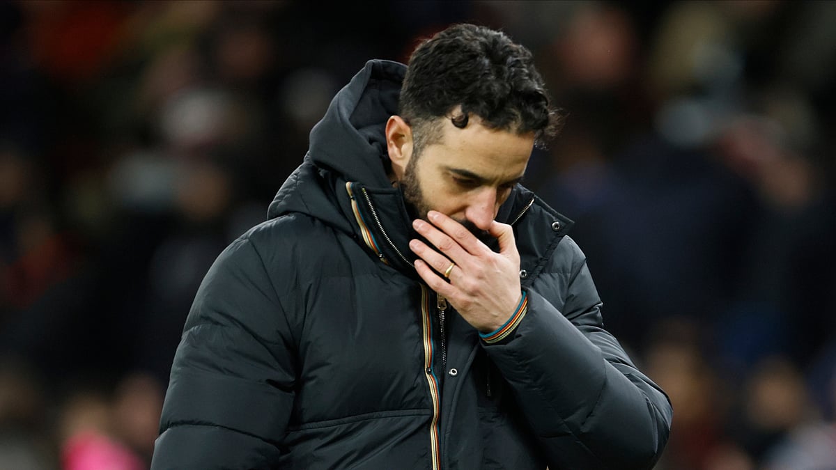 Ruben Amorim during Manchester United's FA Cup win over Leicester City - null