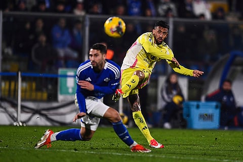 Serie A: Juventus' Nicolas Gonzalez shoots a goal