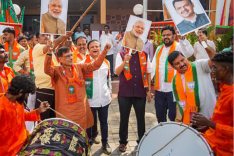 Delhi Polls 2025: BJP celebrations in Mumbai